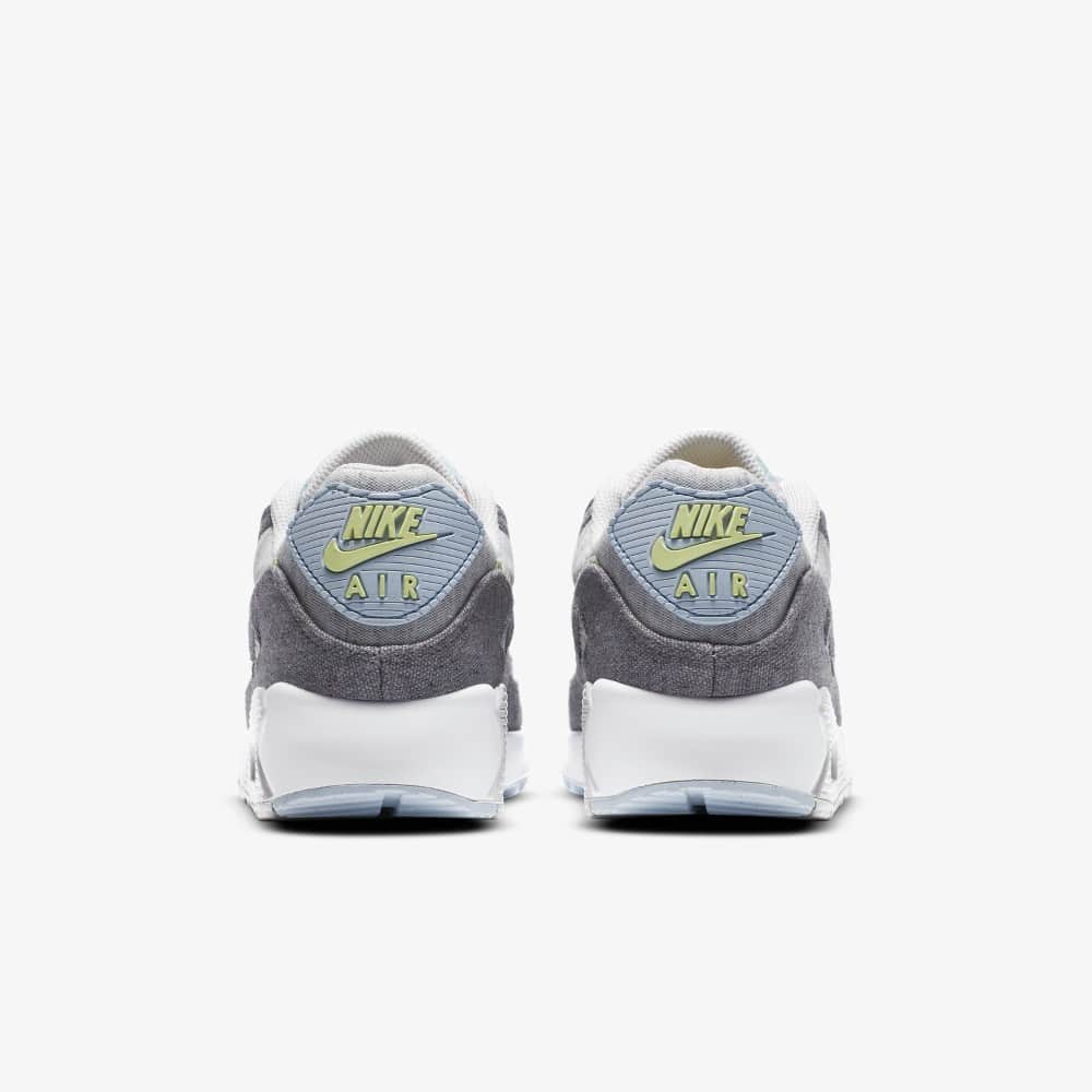 Nike air max 90 recycled canvas sneakers in gray sale